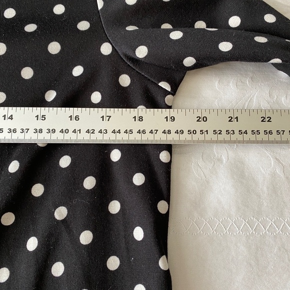 H&M Women's Black and White Polka Dot 3/4 Sleeve Popover Mini Dress Size Medium - Picture 10 of 16